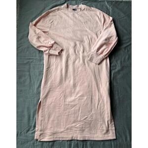 Adidas Women's Pink Long Sleeve Sweater Dress Size Small NWT Sportswear Fleece